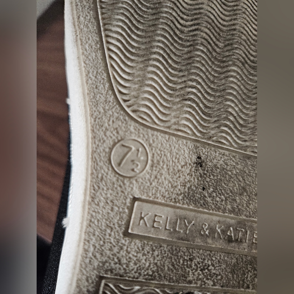 Kelly & Katie Black and White Slip-On Loafers - Picture 5 of 5